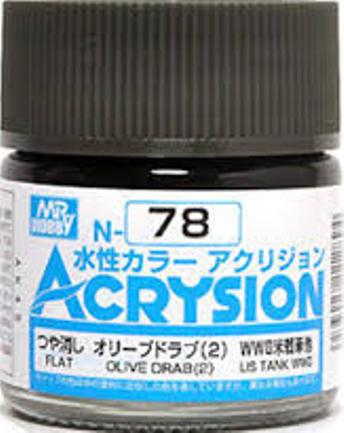 สีสูตรน้ำ Acrysion N78 Olive Drab(2)