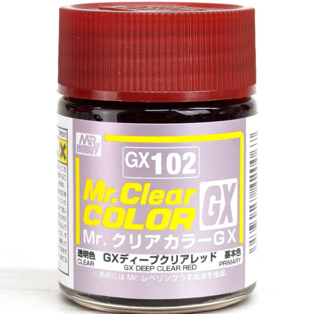 สีมิสเตอร์เคลียร์ GX102 Deep Clear Red 18 ml