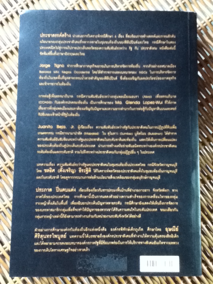 ประชาสรรค์สร้าง การพัวพันกับรัฐในชุมชนท้องถิ่นในประเทศฟิลิปปินส์และไทย/ เกลนดา โลเปซ วุย/ ฉันทนา บรรพศิริโชติ บรรณาธิการ