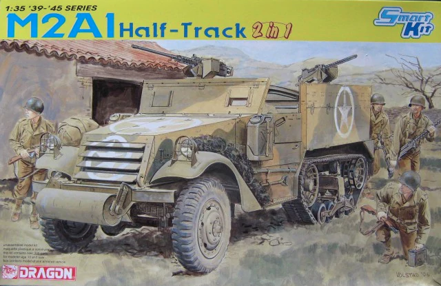 โมเดลรถถัง Dragon Models 1/35 DGM6329 M2A1 Half-Track 2 In 1