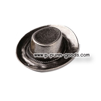 จี้ห้อยหมวกคาวบอย สีเงินโบราณ (Antique Silver)