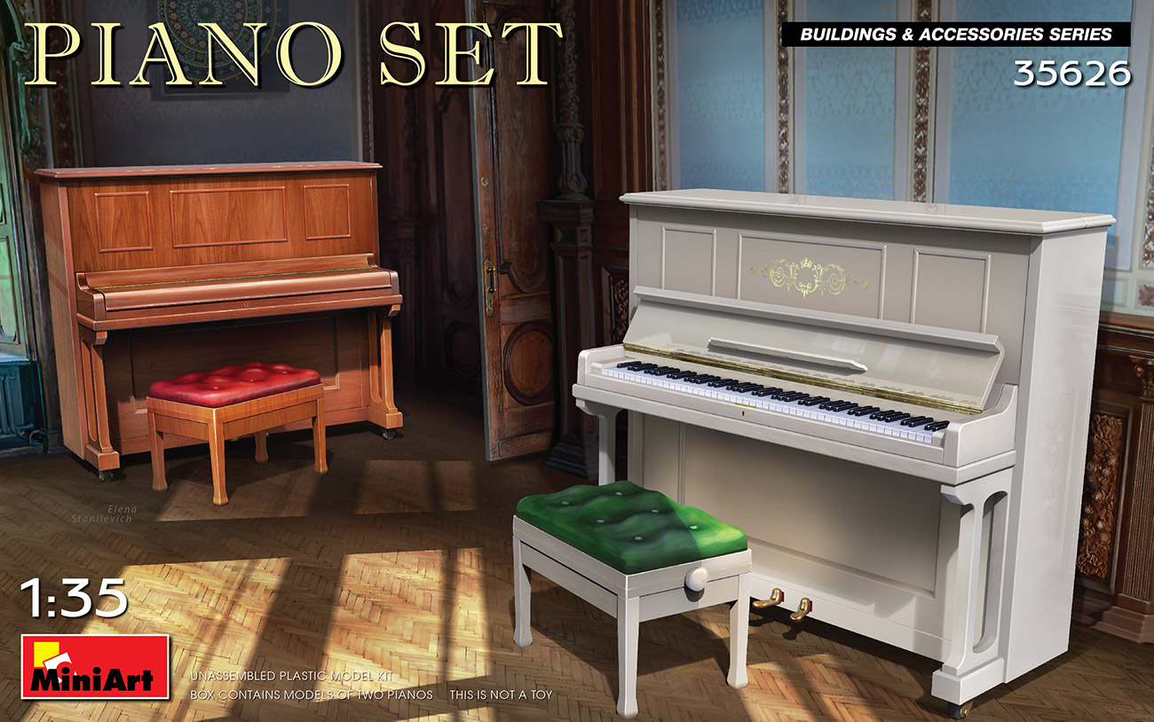 โมเดลฟิกเกอร์ MiniArt ขนาด 1/35 MI35626 Piano Cart