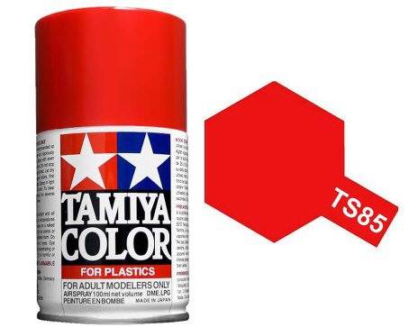 สีพ่นโมเดลรถ สีพ่นโครงรถ สีสเปรย์ทามิย่า Tamiya Spray Color TS-85 Bright Mica Red (100 ml)