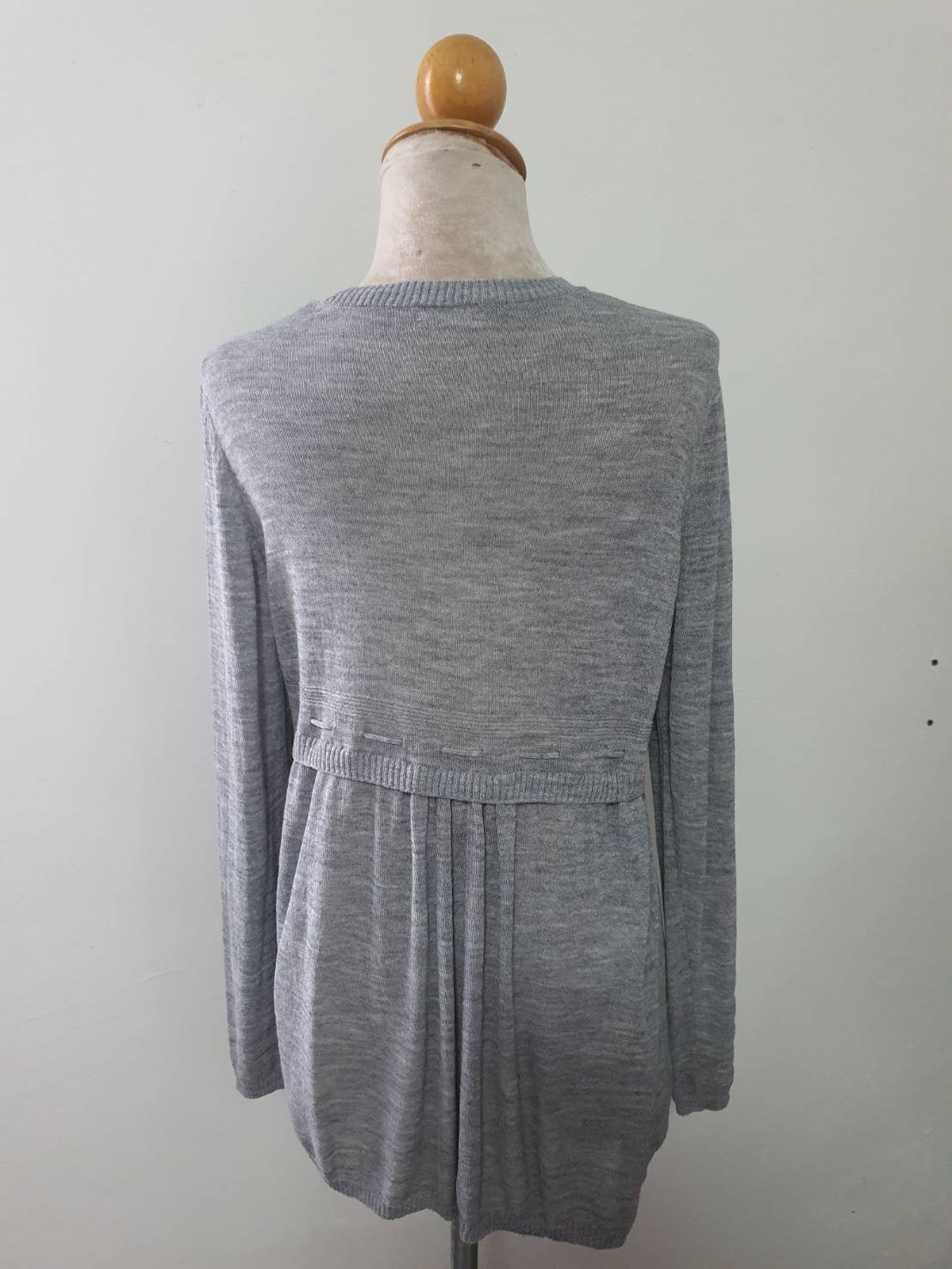 FF06240 เสื้อคลุม นิตติ้ง สีเทา มือสอง อก 36-40 นิ้ว