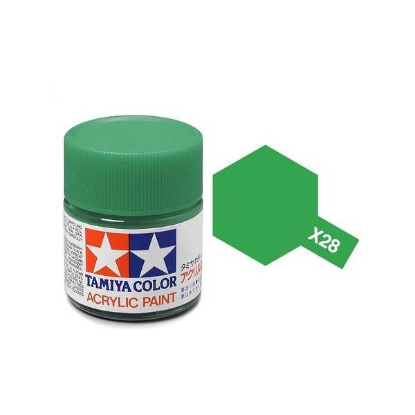 สีทาโมเดลสูตรน้ำอะคริลิกทามิย่า Tamiya Acrylic X-28 Park Green (10 ml)