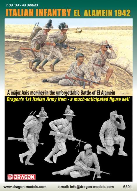 โมเดลฟิกเกอร์ Dragon Models 1/35 DGM6391 Italian Infantry EL Alamein 1942