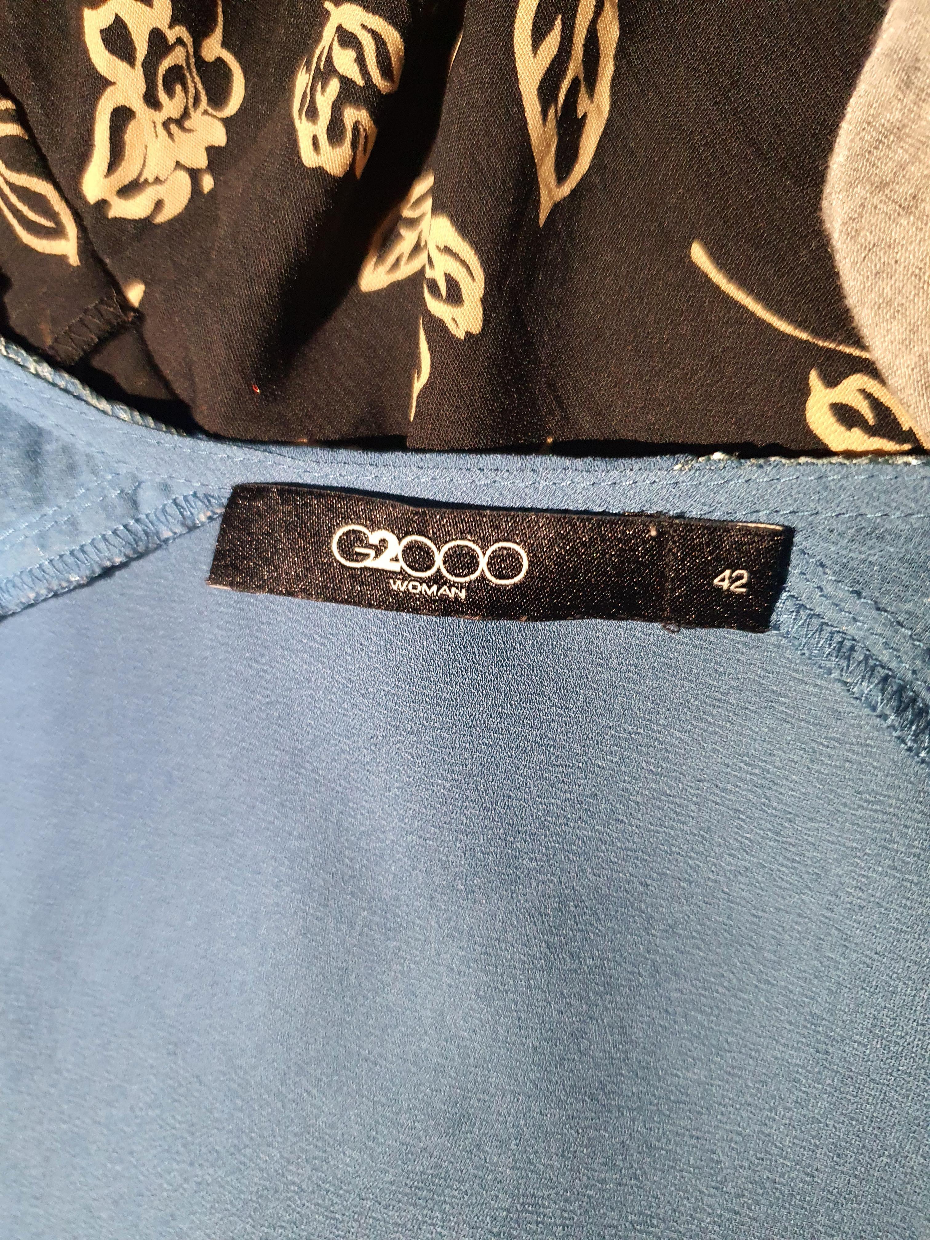FF02069 เสื้อผ้ามือสอง ชีฟอง สีฟ้า g2000 อก 40 นิ้ว.