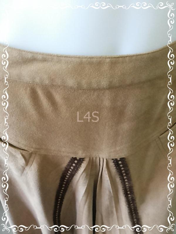 FF01307 -กระโปรง สีน้ำตาล แบรนด์เนม JASPAL เอว 27 นิ้ว