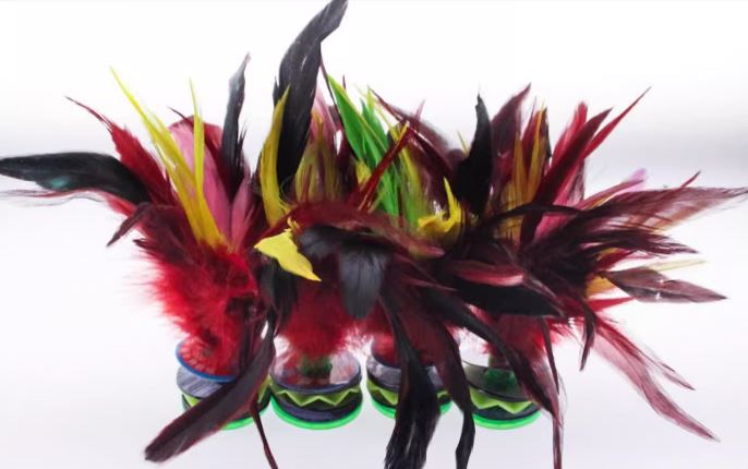 สื่อการสอนภาษาจีน กีฬาพื้นบ้านจีนเตะลูกขนไก่ 民间玩具鸡毛毽子 Folk Toy Kicking Feather Shuttlecock