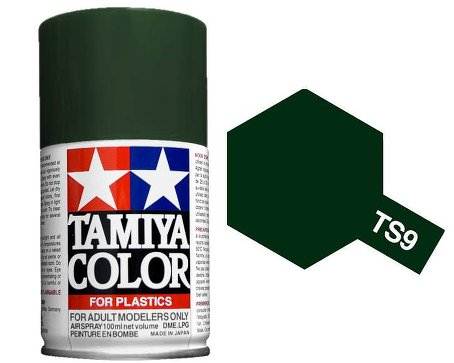 สีพ่นโมเดลรถ สีพ่นโครงรถ สีสเปรย์ทามิย่า Tamiya Spray Color TS-9 British Green (100 ml)