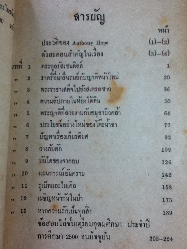 คู่มือ THE PRISONER of ZENDA/ ปรีชา ศรีวาลัย