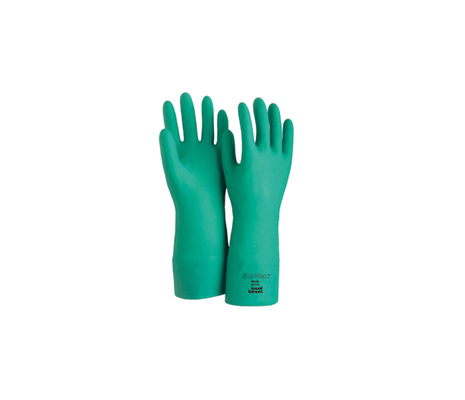 ถุงมือไนโตร แบบหนา (สีเขียว) 13 นิ้ว (XL)