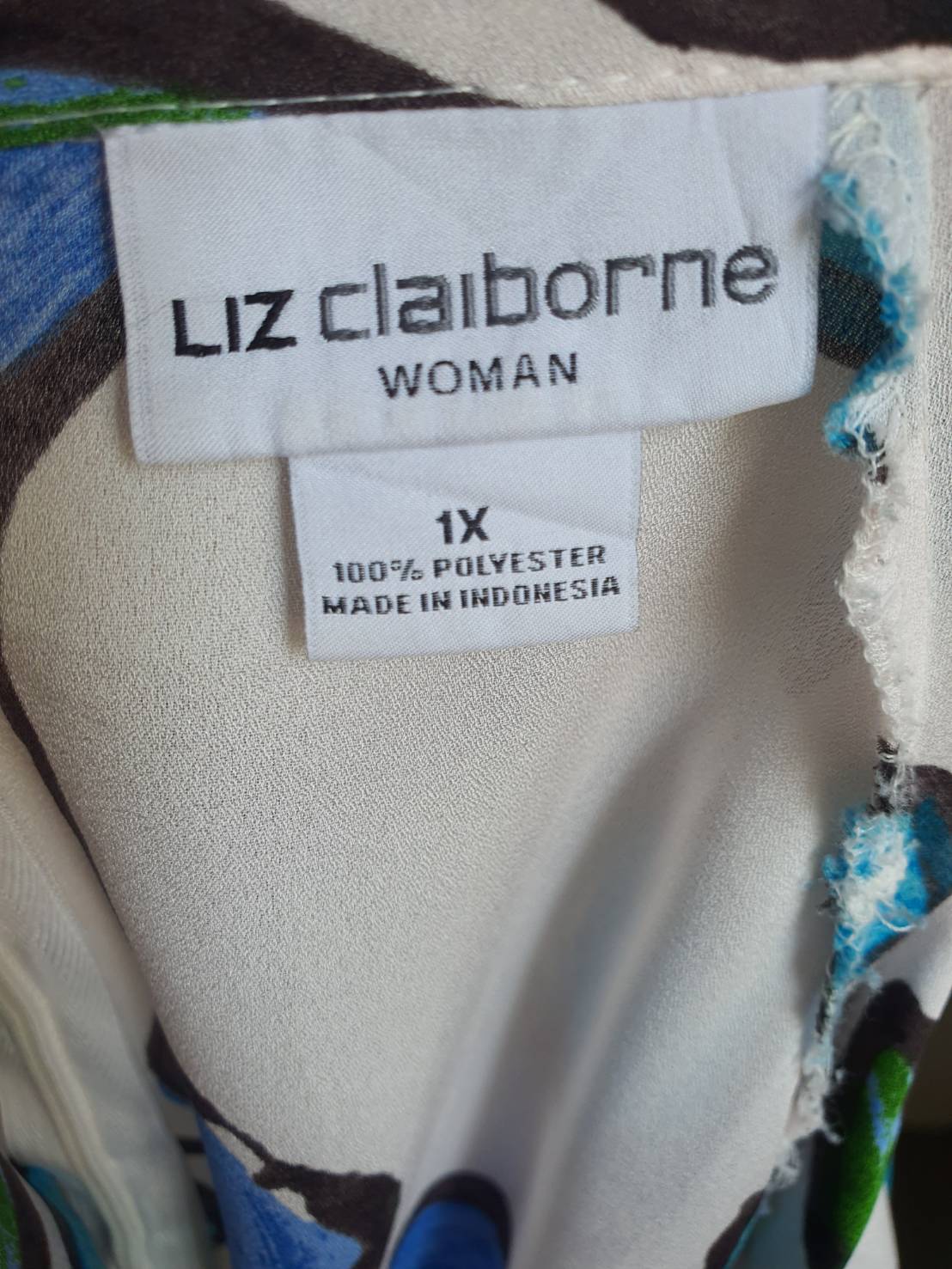FF05252 เสื้อผ้าชีฟอง มือสอง แบรนด์ LIZ CLAIBORNE อก free-48 นิ้ว