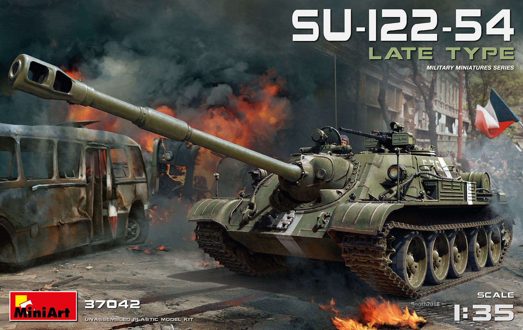 โมเดลรถถัง MiniArt ขนาด 1/35 MI37042 SU-122-54 Late Type