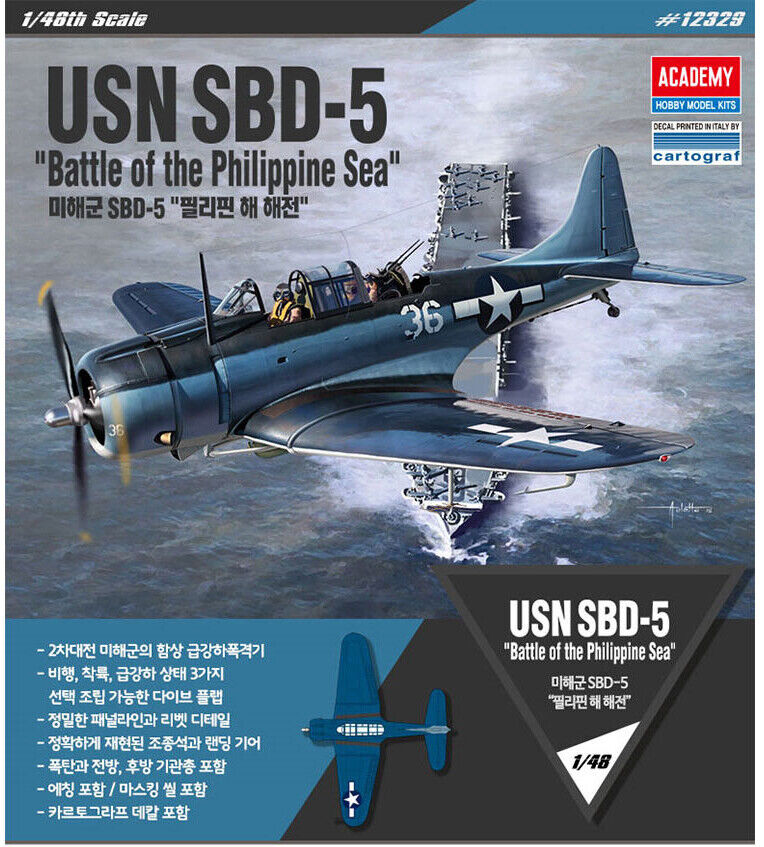 โมเดลเครื่องบิน Academy Model 1/48 AC12329 USN SBD-5 "BATTLE OF THE PHILIPPINE SEA"