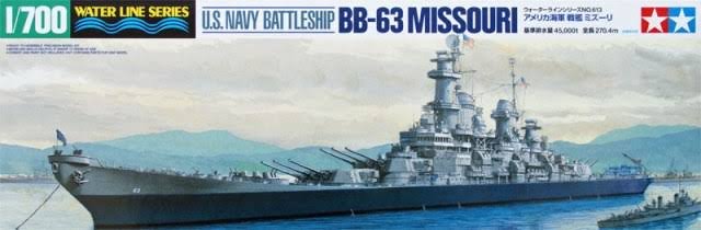โมเดลเรือรบทามิย่า ขนาด 1/700 Tamiya TA31613 U.S.Navy Battleship BB-63 Missouri