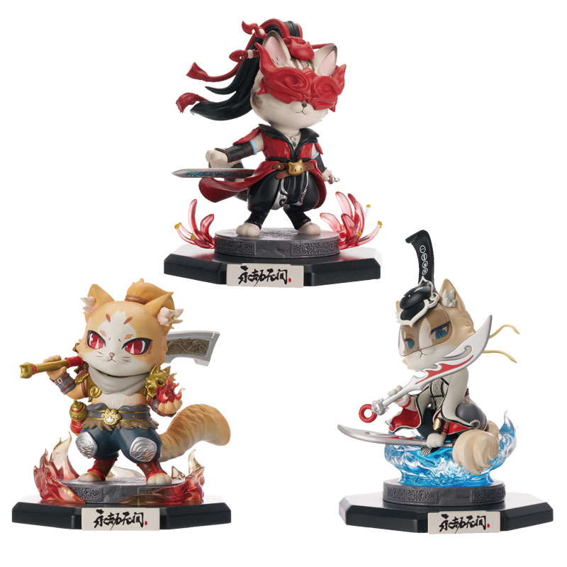 [Bonus] NARAKA: BLADEPOINT Viper Ning Nyan & Tarka Ji Nyan & ZaiZai Nyan Set of 3 Chibi Figures(Pre-order)