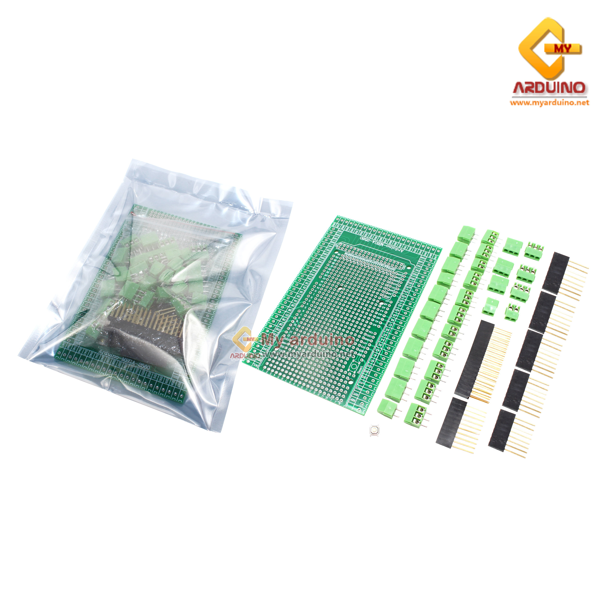 PCB Phototype Screw Terminal Block Arduino Mega 2560 Shield - ขาย ...