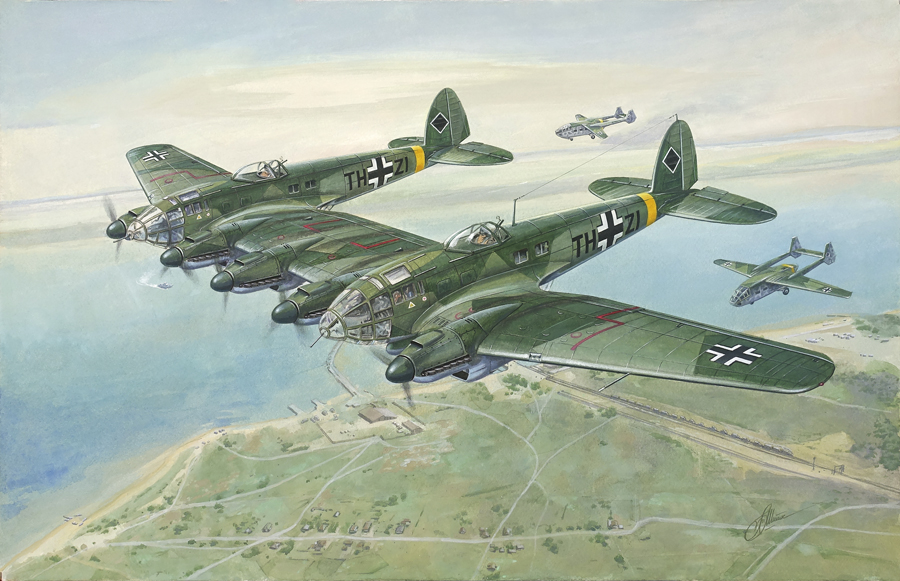โมเดลเครื่องบิน Roden ขนาด 1/144 RO346 HEINKEL HE 111Z-1 ZWILLING