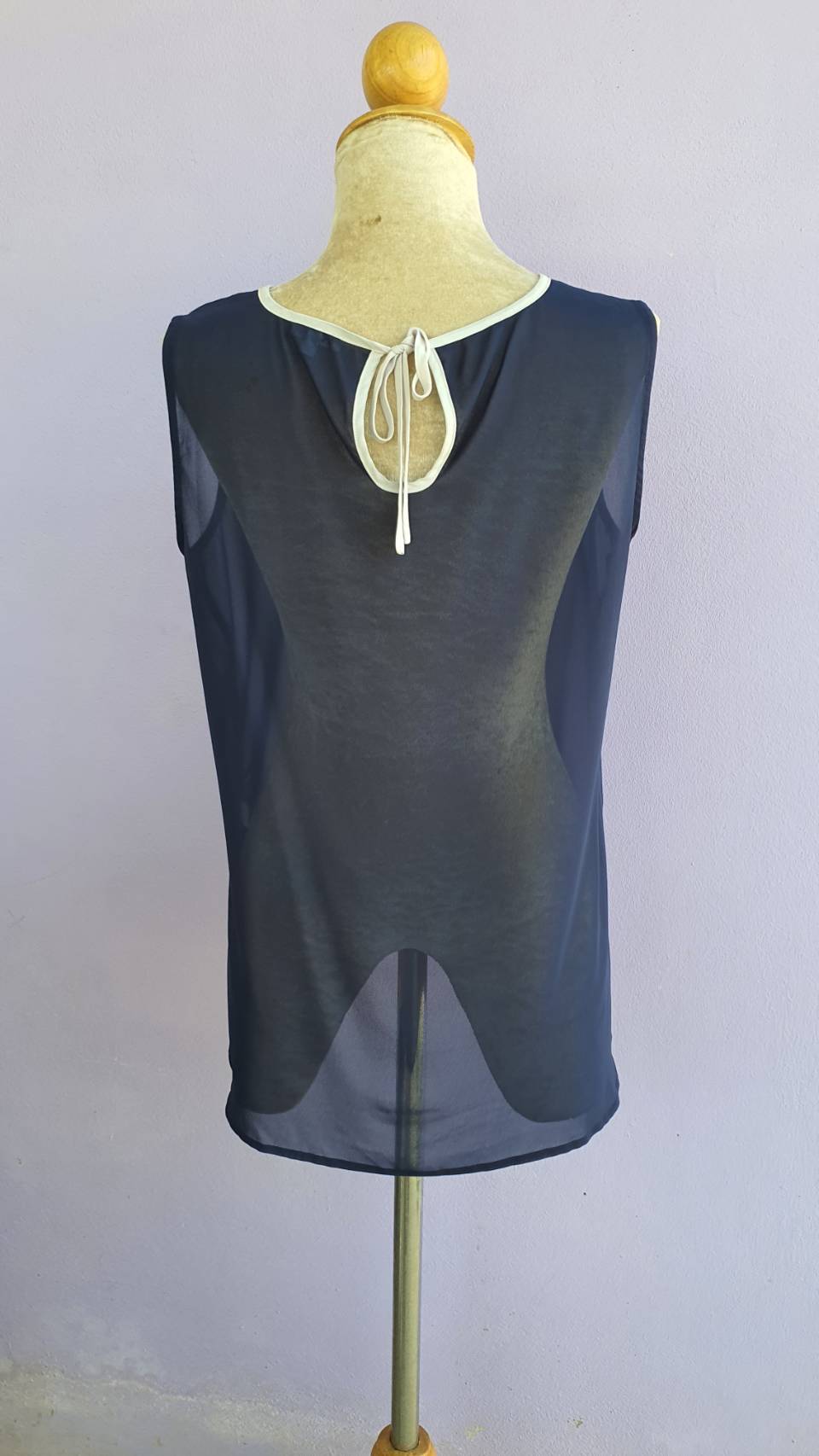 FF02874 เสื้อชีฟอง มือสอง สีน้ำเงิน แบรนด์ JOUSSE อก 36 นิ้ว