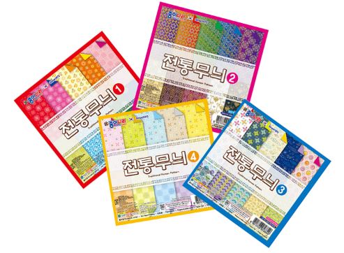 กระดาษลายเกาหลีแผ่นเล็ก (แบบที่ 1-4) Jong-i jeobgi