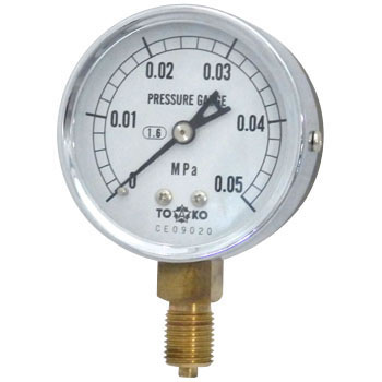 Pressure Gauge, Ф60 : TOKO :AT1 / 4G 60x0.05MPa (common type)