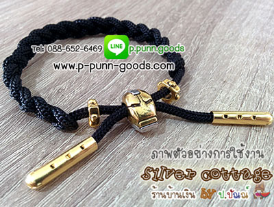 ลูกปัดทรงกระบอก 3x9 มม. สีทองโบราณ