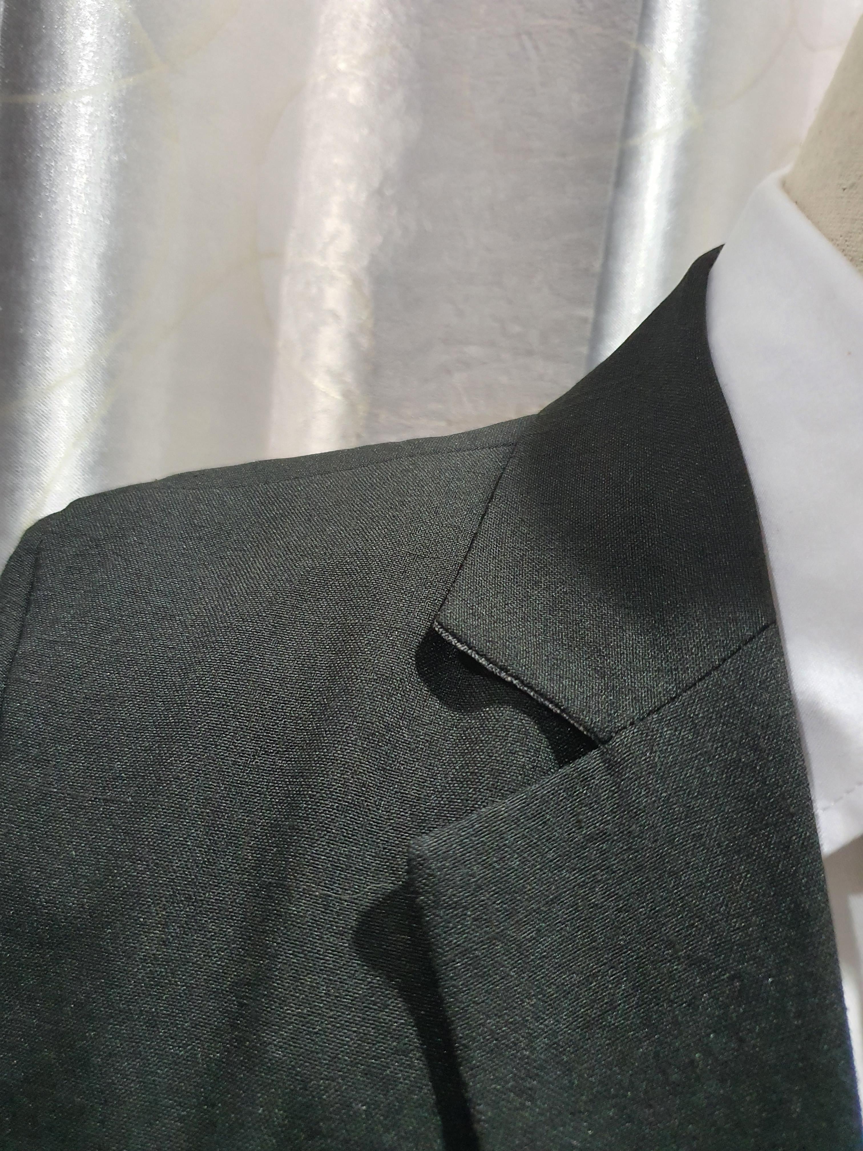 Suit0063 เสื้อสูทชาย มือสอง นำเข้า สีดำ Myking อก 35 นิ้ว