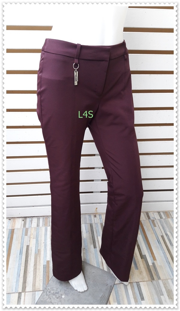 FF06015 -กางเกงผ้า สีม่วง แบรนด์เนม ,มือสอง MNG "เอว 28 นิ้ว"
