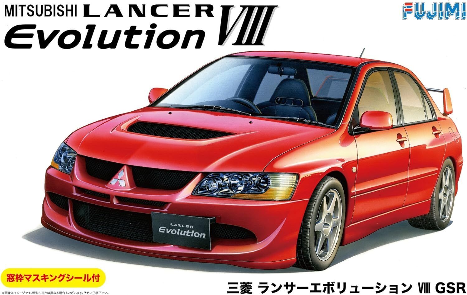 ID-180 1/24 Mitsubishi Lancer Evolution VIII GSR w/Window Frame Masking