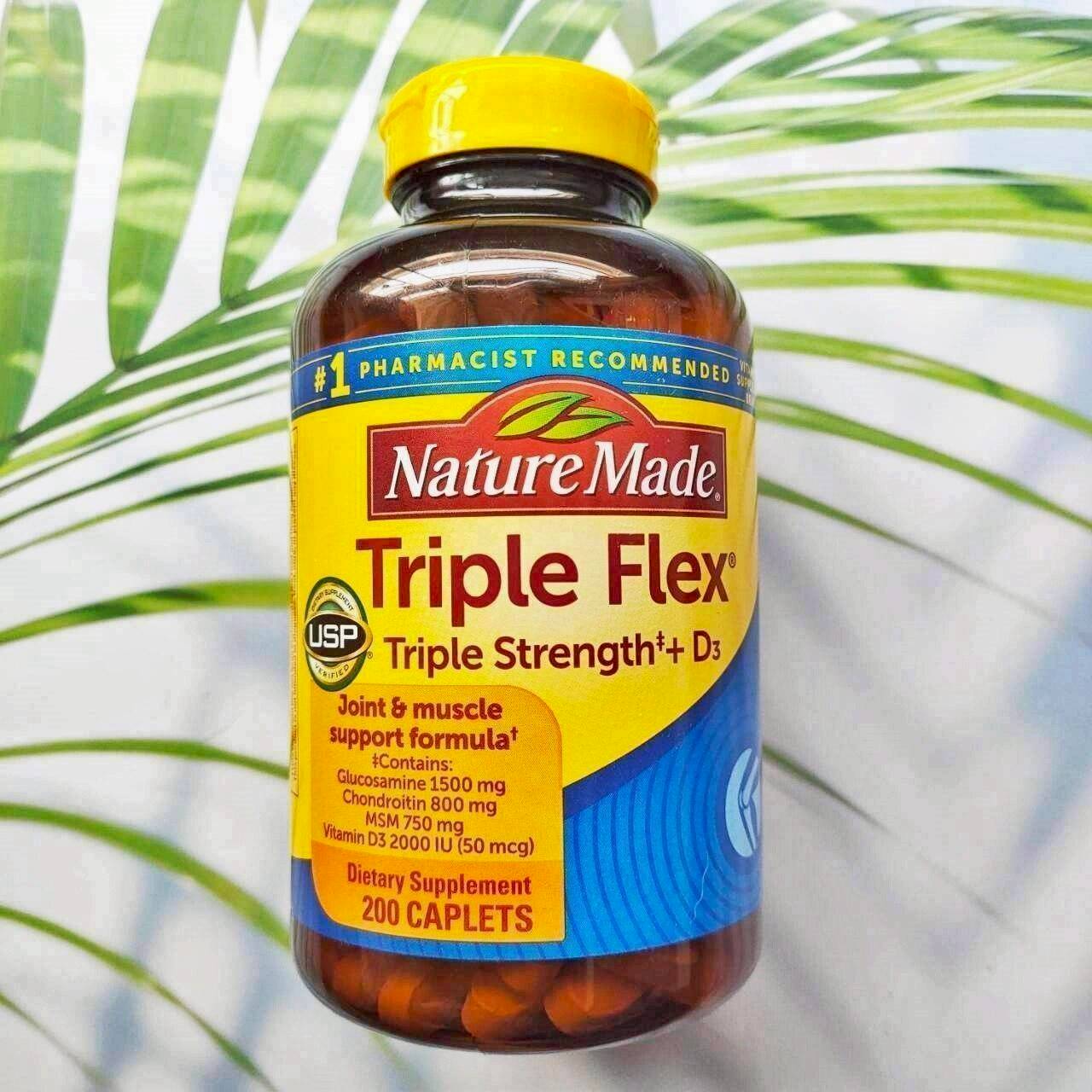 Nature Made Triple Flex Triple Strength + D3, 200 Caplets