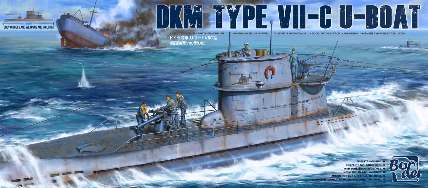 โมเดลเรือดำน้ำ Border Model ขนาด 1/35 BS-001 DKM TYPE VII-C U-BOAT UPPER DECK