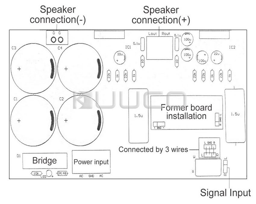LM3886TF Mono Power Amplifier Module AC 20V~28V 60W Amplifier Rectifier Filter 2in1 Amplifier Finished Board