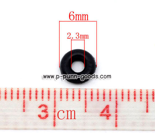 วงยางกันเลื่อน 6x2 มม. - สีดำ (Rubber O-rings)