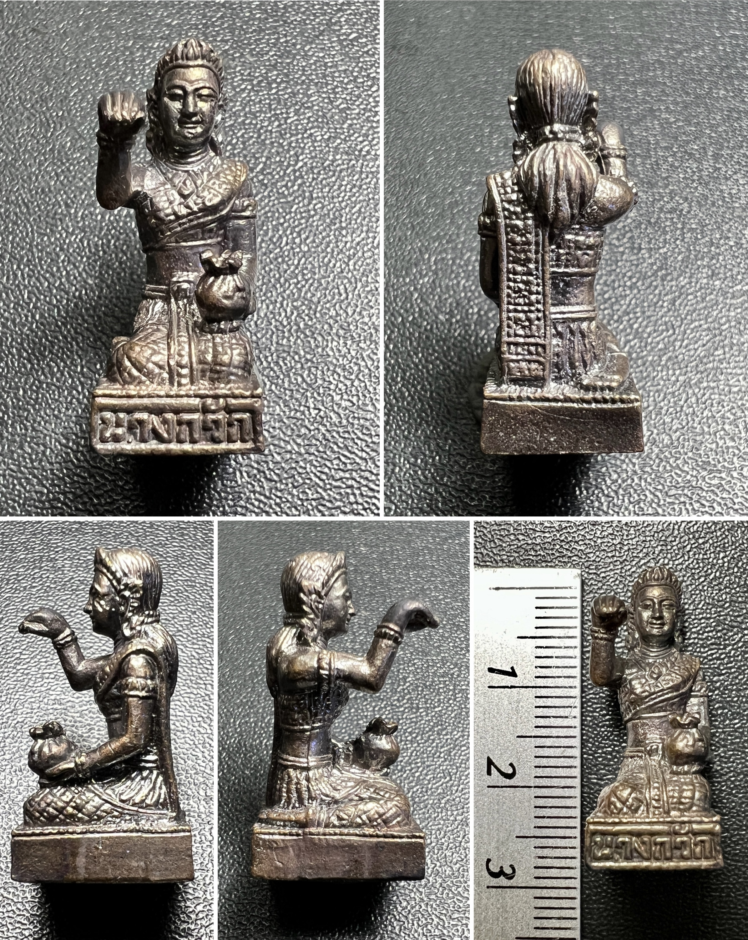 แม่นางกวักอายุยืน (พิมพ์ใหญ่, เนื้อสัมฤทธิ์รมดำ) Longevity Nangkwak (Big size, Bronze). SKU-02040