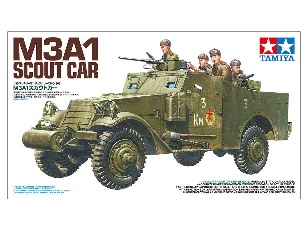 โมเดลประกอบรถถัง ทามิย่า ขนาด 1/35 Tamiya TA35363 WWII U.S/Soviet Army M3A1 Armored Scout Car