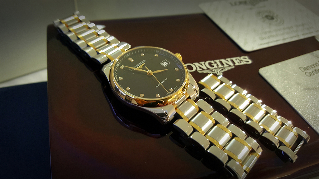 ขายนาฬิกาข้อมือ Longines Master Collection automatic ทองคำ18k เพชรแท้12เม็ด 0.055กะรัต สภาพสวย อุปกรณ์ กล่อง ครบ ศูนย์ไทย