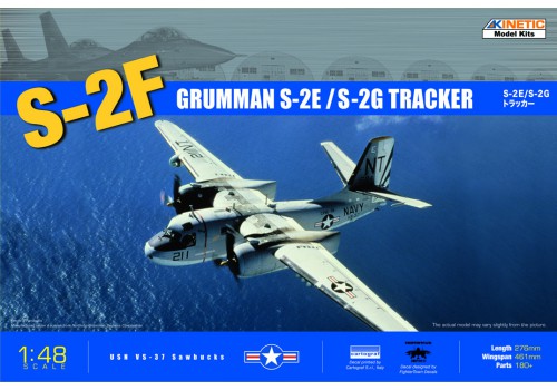 โมเดลเครื่องบินรบ Kinetic Model 1/48 KI-K48024 S-2F GRUMMAN S-2E/S-2G TRACKER