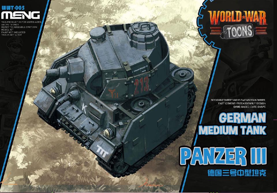 โมเดลรถถังไข่ Meng Model World War Toons WWT-005 German Medium Tank Panzer III
