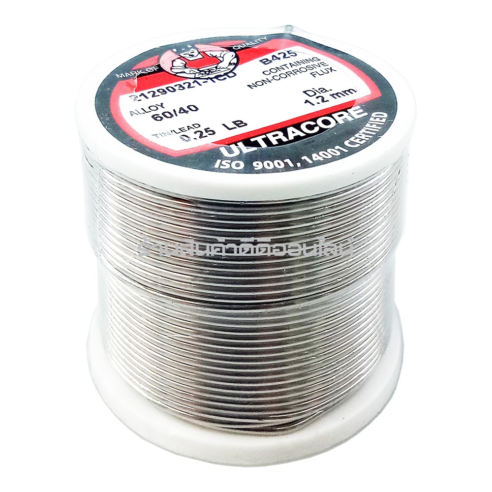 ตะกั่วบัดกรี แบบม้วน Ultracore อุลตร้าคอร์ ของแท้ ขนาด 1.2 มม. น้ำหนัก 0.25 ปอนด์