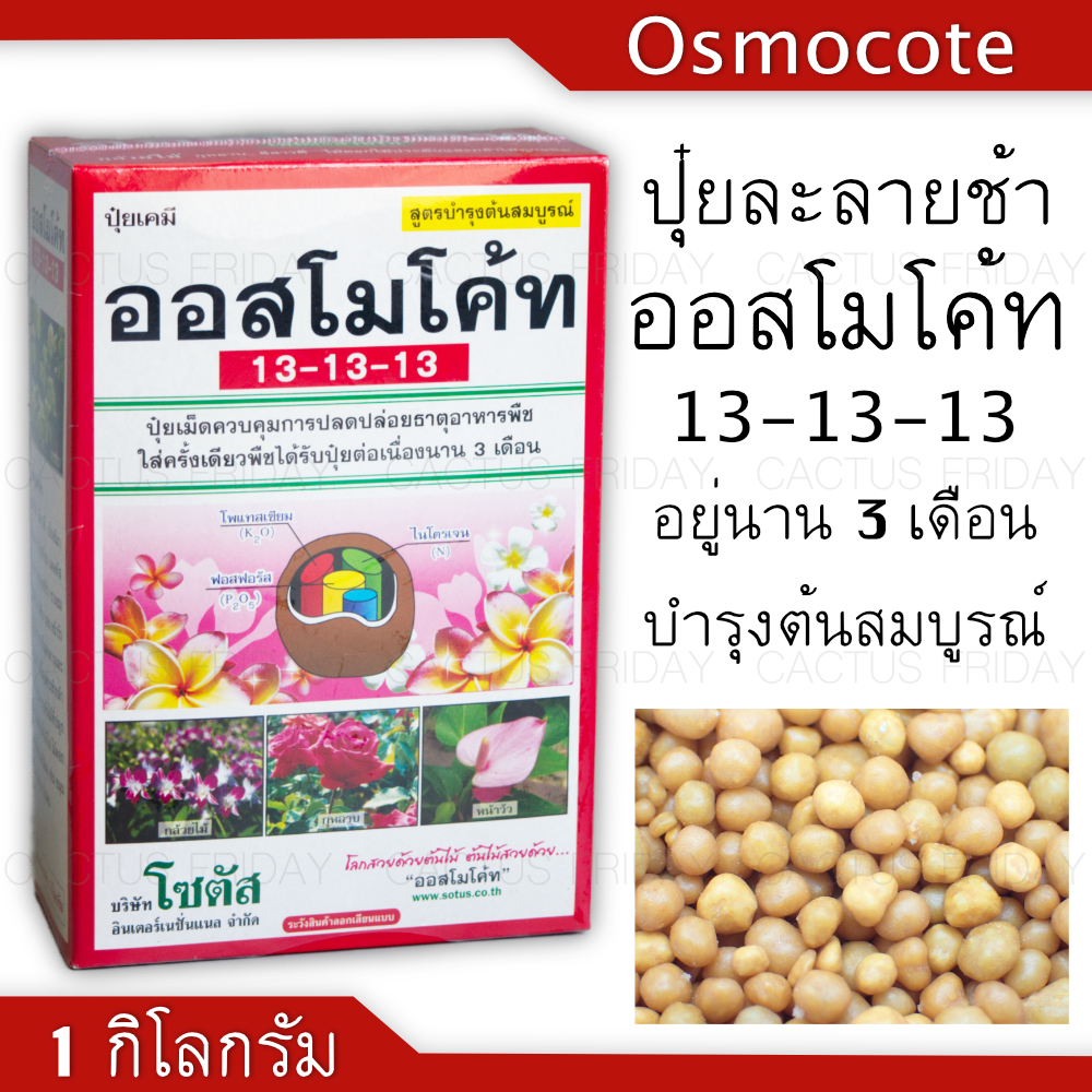 ปุ๋ยออสโมโค้ท ขนาด 1 กิโลกรัม สูตร 13-13-13 (สูตรยอดนิยม)