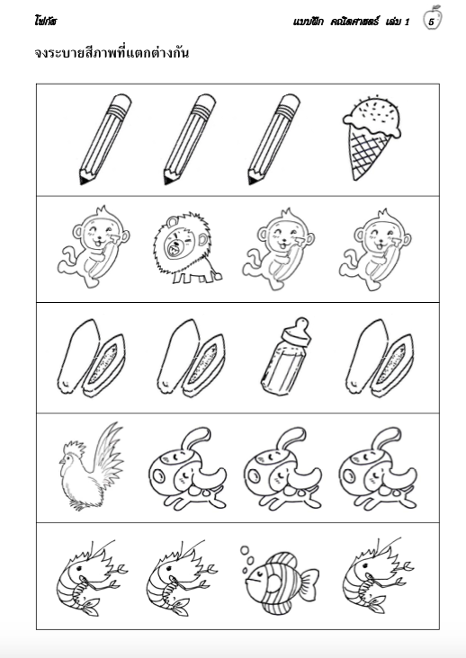 คณิตศาสตร์ เล่ม 1 (อนุบาล1) สำนักพิมพ์โฟกัส