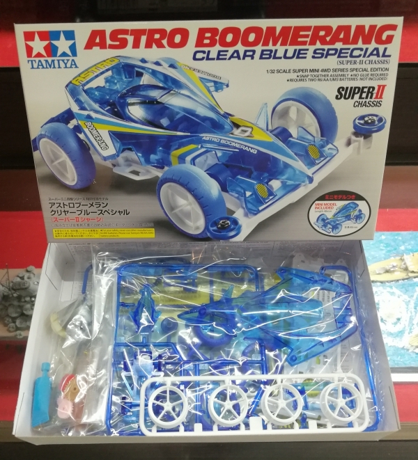 รถมินิ 4WD ทามิย่า ขนาด 1/32 Tamiya Mini 4WD TA95279 Astro Boomerang Clear Blue (Super II Chassis)