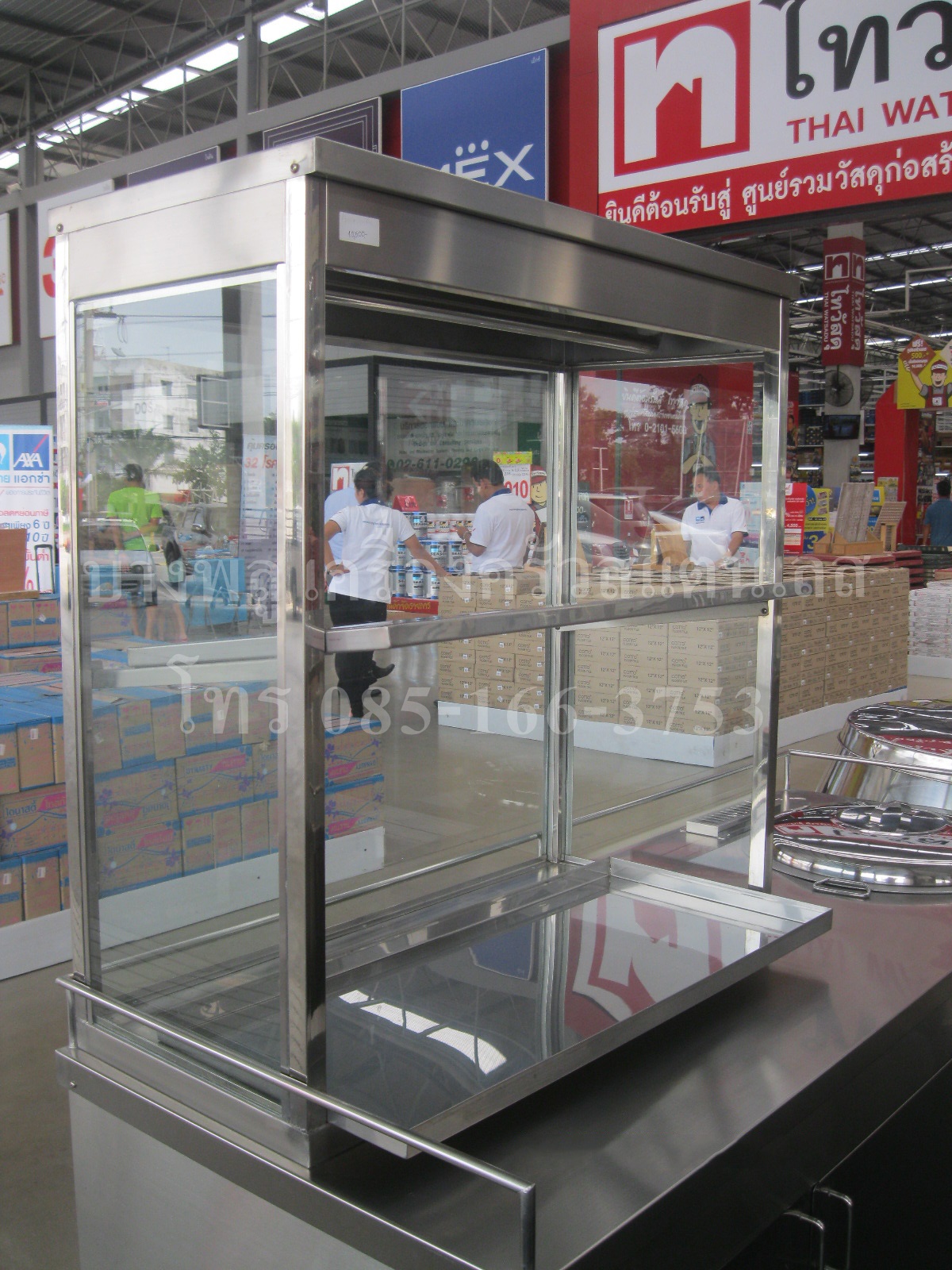 ตู้กระจกสแตนเลส ตู้ก๋วยเตี๋ยว NS-90