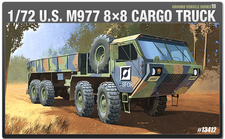 โมเดลรถถัง Academy ขนาด 1/72 AC13412 U.S.M977 Cargo Truck