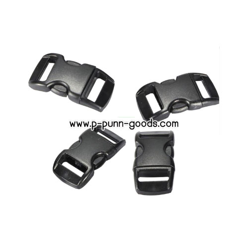 ตัวล็อคบัคเคิลพลาสติก 1.5 ซม. (สล็อต 3/8 นิ้ว - 3 หุน) สีดำ