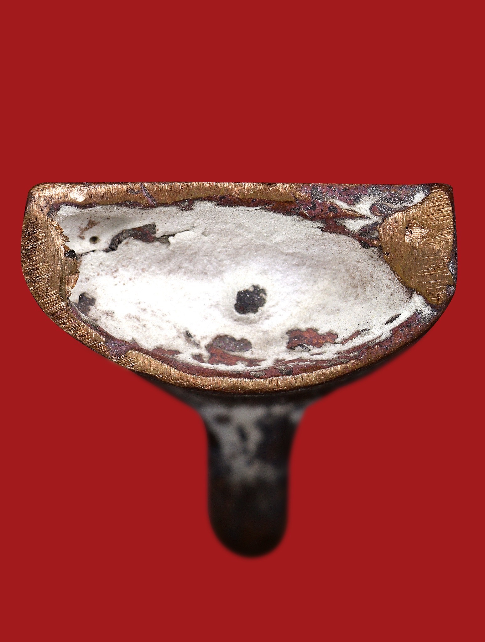 พญางั่งมหามนตราจันทร์เสี้ยว (เนื้อนวะโลหะ) Supreme Mantra Crescent Moon Ngang. (red bronze material) SKU-04042