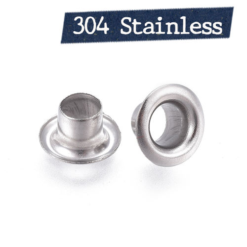 แกนกลางสแตนเลส สำหรับลูกปัด ชาร์ม (304 Stainless Steel Eyelet Core)