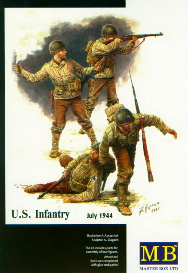 โมเดลฟิกเกอร์ Master Box ขนาด 1/35 MB3521 U.S. Infantry, July 1944