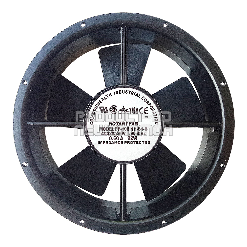 พัดลมระบายความร้อนกลม AC 220V 25489HBL บอลแบริ่ง Balll Bearing ขนาด 10 นิ้ว (25.4x25.4x9 ซม.)